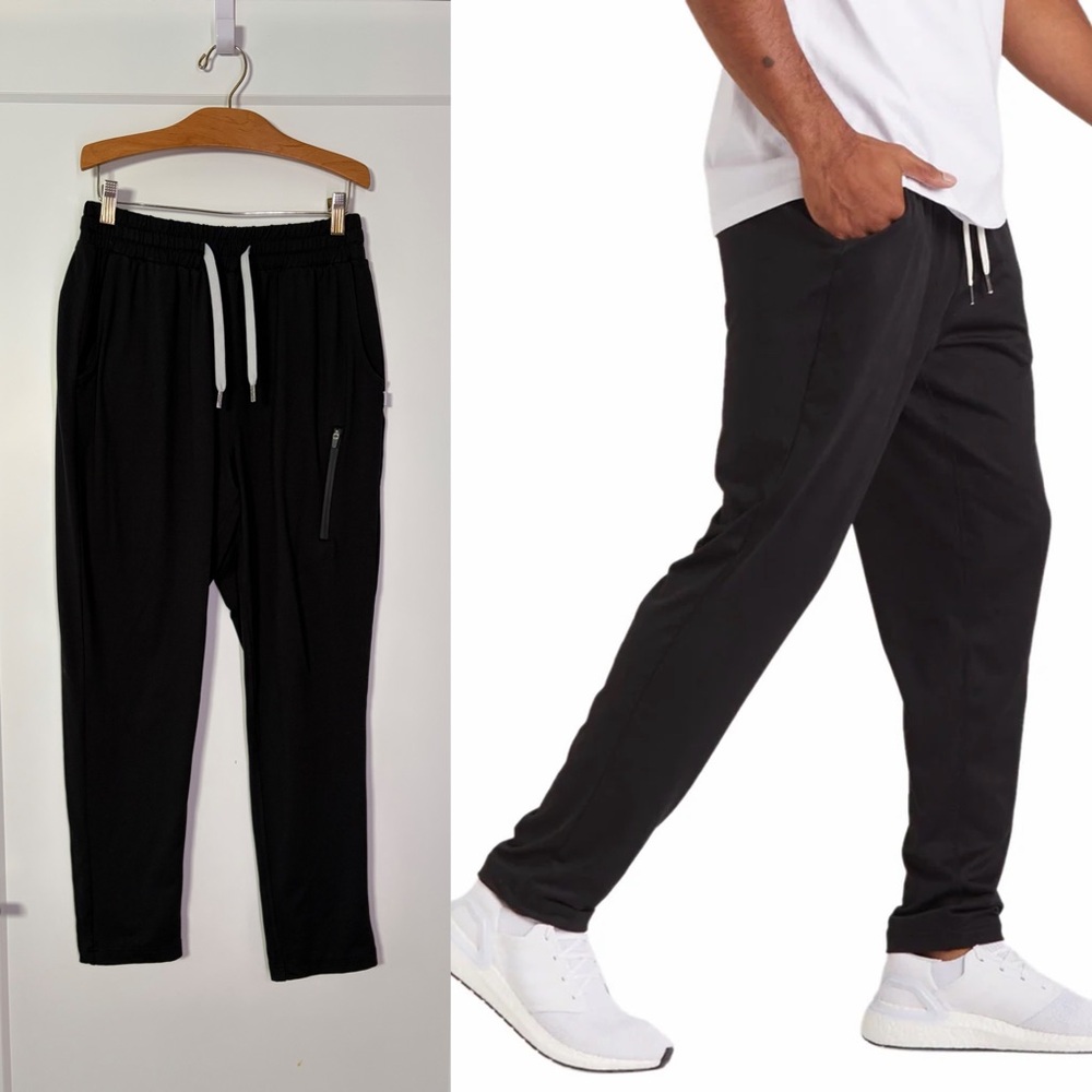 Feat Men’s Black Flowtech Roam Performance Pants Casual Athleisure Loungewear